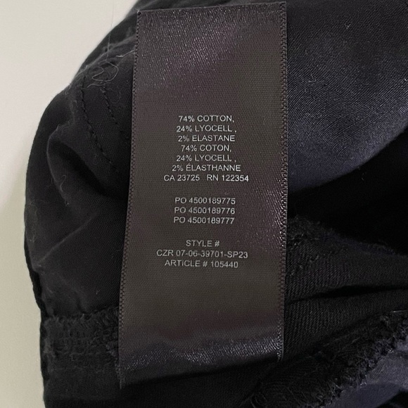 Aritzia Wilfred Free Glacier Cargo Pant Reverfse Sateen Cotton Lyocell Black 10 - Picture 16 of 16